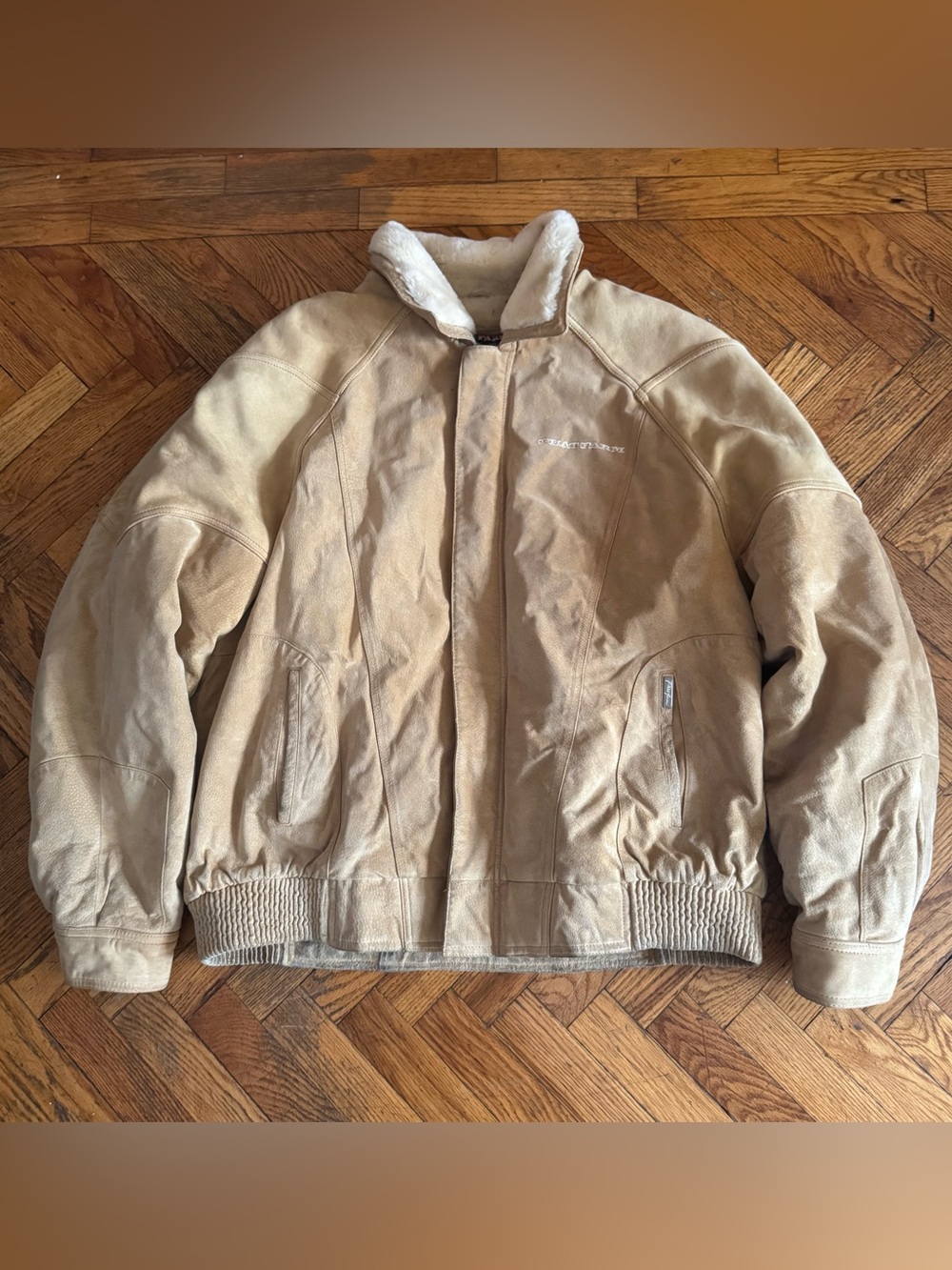 Men’s Phat Farm jacket, Genuine Leather, Sherpa Lined. Super Heavy 3XL